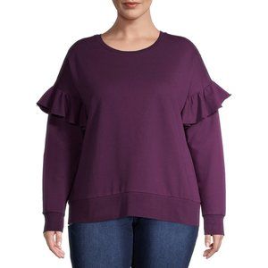 Gray by Grayson Social Women's Plus Size Super Soft Pullover Sweatshirt